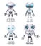 Robot innovation technology science fiction future cute little 3d design vector illustration