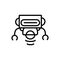 Robot machine industry technology character linear design