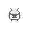 Robot mask outline icon