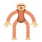 Robot monkey icon, cartoon style