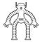 Robot monkey icon outline