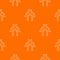 Robot monkey pattern vector orange