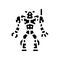 robot monster glyph icon vector illustration