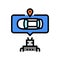 robot navigation color icon vector illustration