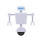 Robot navigation vector, Robotics related flat design icon