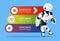 Robot Over Template Infographics Background Modern Robotics Technology And Artificial Intelligence Concept