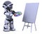 Robot with pallette and paint brush