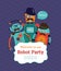 Robot Party Invitation Card Design