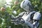 robot picks apples in the orchard with Generative AI