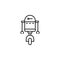 Robot, pirate outline icon. Signs and symbols can be used for web, logo, mobile app, UI, UX