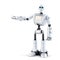 Robot presenting an invisible object. . Contains clipping path