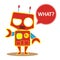 robot questioning. Vector illustration decorative design