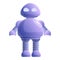 Robot remote control icon, cartoon style