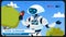 Robot Reporter Makes A Video Report Vector. Isolated Illustration