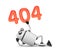 The robot rests and holding the numbers 404 - Page Not Found Error 404