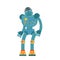 Robot sad. Cyborg sorrowful emotions. Robotic man dull. Vector i