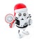 Robot Santa with megaphone. Christmas concept