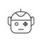 Robot, scanning, smart, security icon - Vector. Artificial intelligence