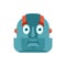 Robot scared OMG avatar. Cyborg Oh my God emoji. Frightened