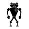 Robot simple character. Isolated vector illustration