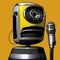 Robot singer with microphone