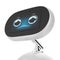 Robot with smart screen. Household Assistant. 3d illustration