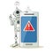 Robot and smartphone - attention