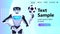 robot soccer player holding ball modern robotic character artificial intelligence technology concept