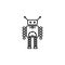 Robot, speedometer outline icon. Signs and symbols can be used for web, logo, mobile app, UI, UX