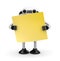 Robot with sticky note