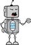 Robot Talking Unamused Face Cartoon