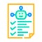 Robot task list color icon vector illustration
