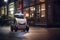 Robot technology automobile smart auto vehicle electricity new drive transportation delivery car