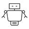 Robot thin line icon. Cyborg vector illustration isolated on white. Bot outline style design, designed for web and app