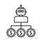 Robot trading flat vector icon which can easily modify or edit