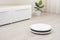 Robot vacuum cleaner automatic cleaning of laminate floor in house
