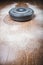 Robot vacuum cleaner cleans a dirty floor