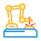 robot welder color icon vector illustration