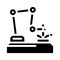 robot welder glyph icon vector illustration