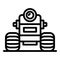 Robot wheel icon outline vector. Future mascot