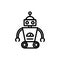 Robot wheels mascot automation technology character linear design