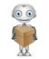 Robot which holds the cardboard box