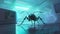 A robotic ant scurrying across the floor of a laboratory