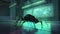 A robotic ant scurrying across the floor of a laboratory