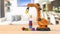 Robotic arm arrange toy blocks