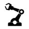 Robotic arm or Mechanical arm icon. Robot arm vector illustration