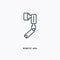 Robotic arm outline icon. Simple linear element illustration. Isolated line robotic arm icon on white background. Thin stroke sign