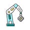 robotic arm semiconductor manufacturing color icon vector illustration