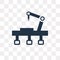 Robotic arm vector icon isolated on transparent background, Robotic arm transparency concept can be used web and mobile