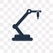 Robotic arm vector icon isolated on transparent background, Robotic arm transparency concept can be used web and mobile
